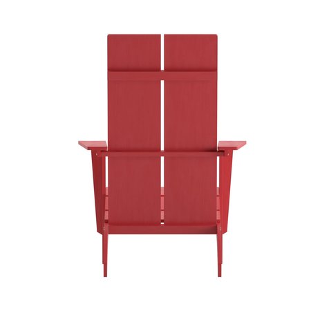 Flash Furniture Red Modern 2 Slat Back Adirondack Chairs, 4PK 4-JJ-C14509-RED-GG